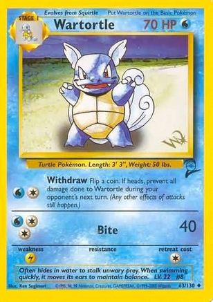 Wartortle [W Stamped] - 63/130 - Promo
