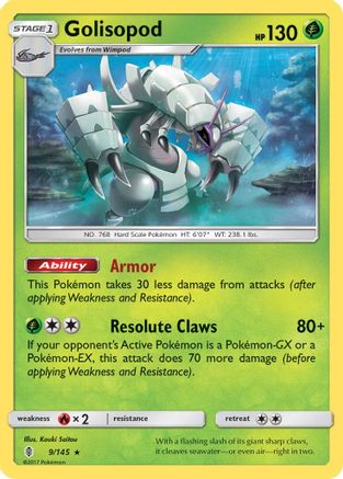 Golisopod  - Reverse Holofoil SM  Guardians Rising - Holo Rare