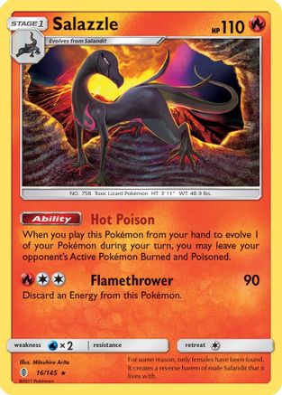 Salazzle/145  SM  Guardians Rising - Rare