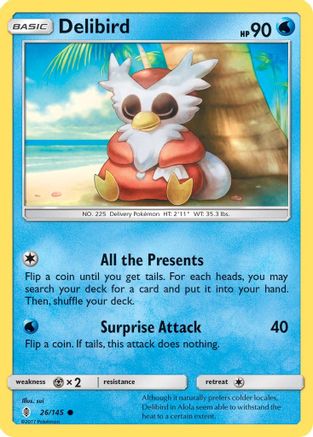 Delibird 026  SM  Guardians Rising - Common