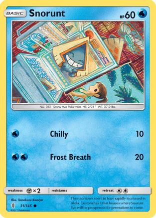 Snorunt 031  SM  Guardians Rising - Common