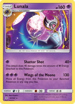 Lunala 061  SM  Guardians Rising - Rare