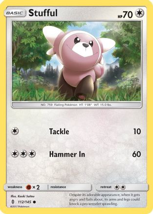 Stufful 112  - Reverse Holofoil SM  Guardians Rising - Common