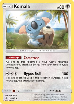 Komala 114  - Reverse Holofoil SM  Guardians Rising - Uncommon
