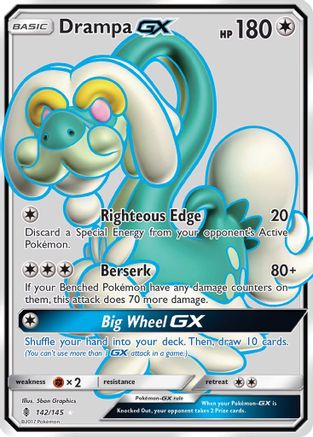 Drampa GX (Full Art) 142  - Holofoil SM  Guardians Rising - Ultra Rare