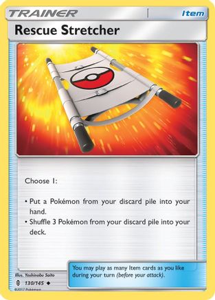 Rescue Stretcher 130  - Reverse Holofoil SM  Guardians Rising - Uncommon
