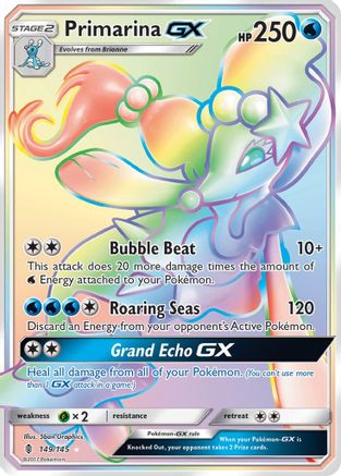 Primarina GX (Secret) 149  - Holofoil SM  Guardians Rising - Secret Rare