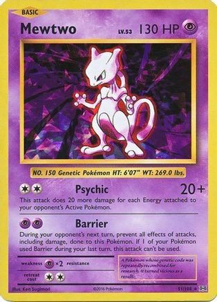 Mewtwo 051/108  - Holofoil Deck Exclusives - Holo Rare