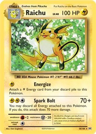 Raichu (XY Evolutions) - 36/108 - Rare