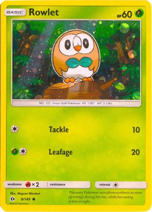 Rowlet (Cosmos Holo) 009/149  - Holofoil Miscellaneous Cards & Products - Promo