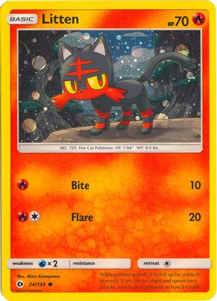Litten (Cosmos Holo) 024/149  - Holofoil Miscellaneous Cards & Products - Promo
