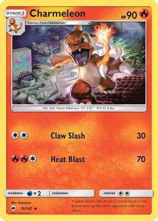 Charmeleon 019  SM  Burning Shadows - Uncommon