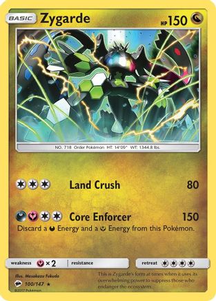 Zygarde 100  - Holofoil SM  Burning Shadows - Holo Rare