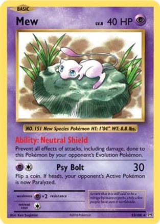 Mew (XY Evolutions) - 53/108 - Rare