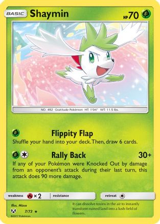 Shaymin - 7/73 - Holo Rare - Reverse Holo