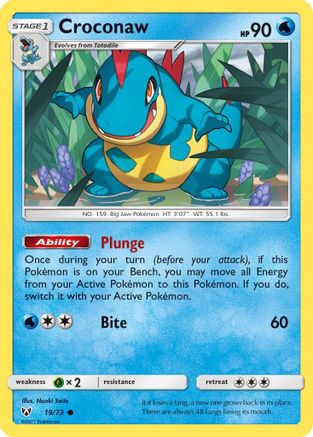 Croconaw - 19/73 - Common - Reverse Holo