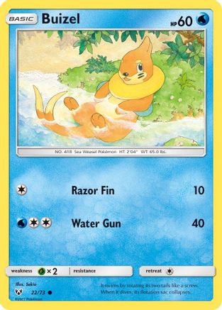 Buizel - 22/73 - Common - Reverse Holo