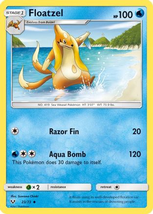 Floatzel - 23/73 - Uncommon - Reverse Holo