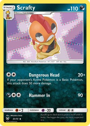Scrafty - 51/73 - Uncommon - Reverse Holo