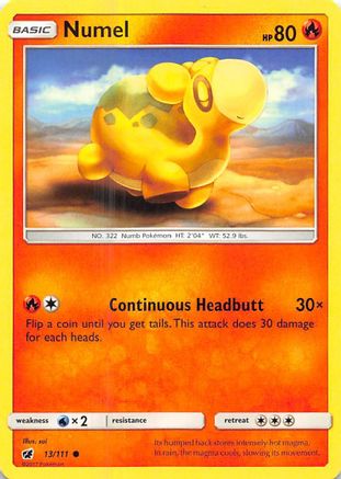 Numel 013  - Reverse Holofoil SM  Crimson Invasion - Common