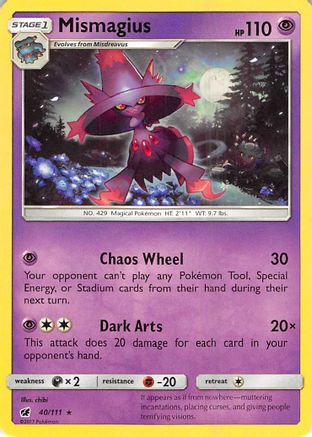 Mismagius 040  - Reverse Holofoil SM  Crimson Invasion - Rare