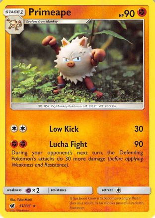 Primeape 051  SM  Crimson Invasion - Rare