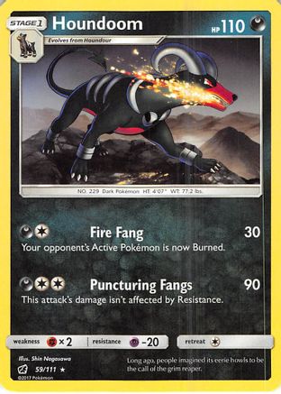 Houndoom 059  SM  Crimson Invasion - Rare