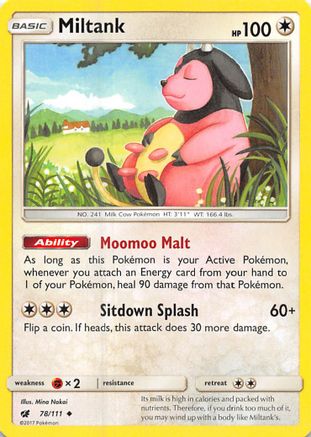 Miltank 078  SM  Crimson Invasion - Uncommon