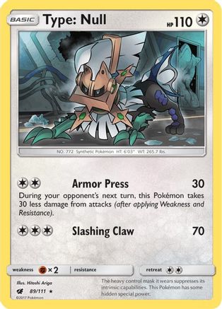 Type: Null 089  - Reverse Holofoil SM  Crimson Invasion - Holo Rare