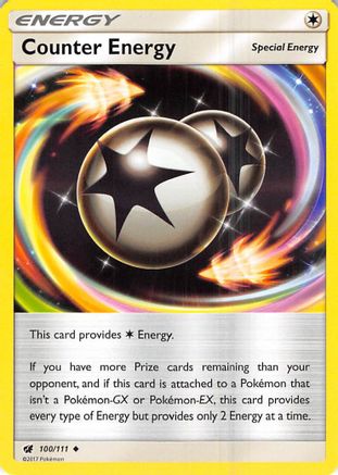 Counter Energy 100  - Reverse Holofoil SM  Crimson Invasion - Uncommon