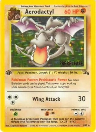 Aerodactyl (Prerelease) - 1 - Promo - 1st Edition
