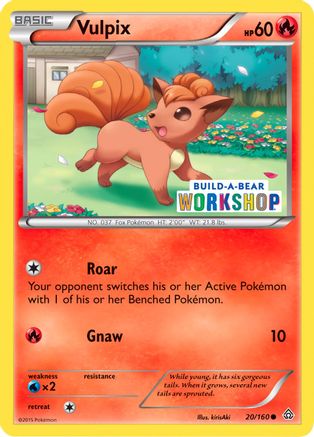Vulpix (Build-A-Bear Workshop Exclusive) 020/160  Miscellaneous Cards & Products - Promo