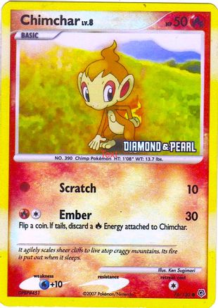 Chimchar - 76/130 - Promo - Reverse Holo