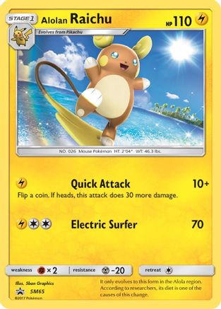 Alolan Raichu - SM65  - Holofoil SM Promos - Promo