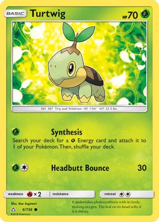Turtwig (6) - 6/156 - Common - Reverse Holo