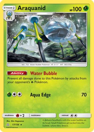 Araquanid - 17/156 - Rare - Reverse Holo