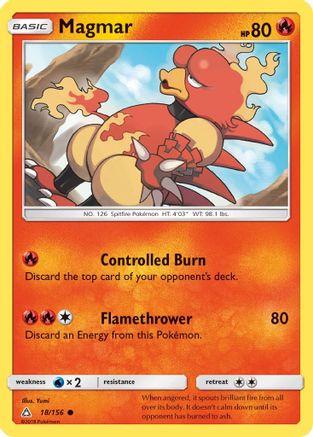 Magmar - 18/156 - Common - Reverse Holo