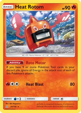 Heat Rotom - 24/156 - Rare - Reverse Holo