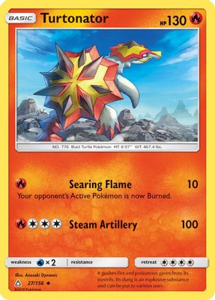 Turtonator - 27/156 - Uncommon - Reverse Holo
