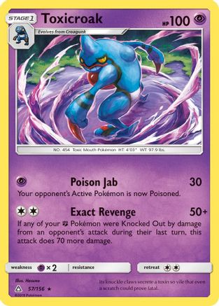 Toxicroak - 57/156 - Rare
