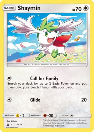 Shaymin (111) - 111/156 - Rare - Reverse Holo