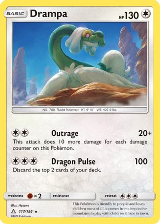Drampa - 117/156 - Holo Rare - Reverse Holo