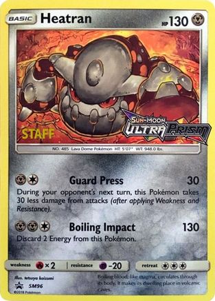 Heatran - SM96 (Prerelease) [Staff]  - Holofoil SM Promos - Promo
