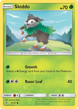 Skiddo - 9/131 - Common - Reverse Holo