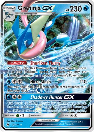 Greninja GX 024/131  - Holofoil SM  Forbidden Light - Ultra Rare