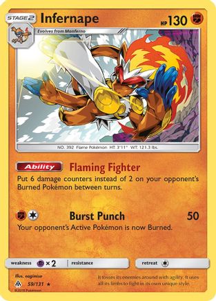Infernape - 59/131 - Holo Rare - Reverse Holo