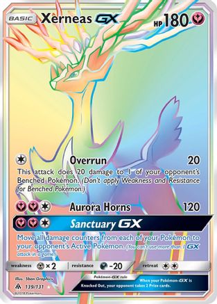 Xerneas GX (Secret) 139  - Holofoil SM  Forbidden Light - Secret Rare