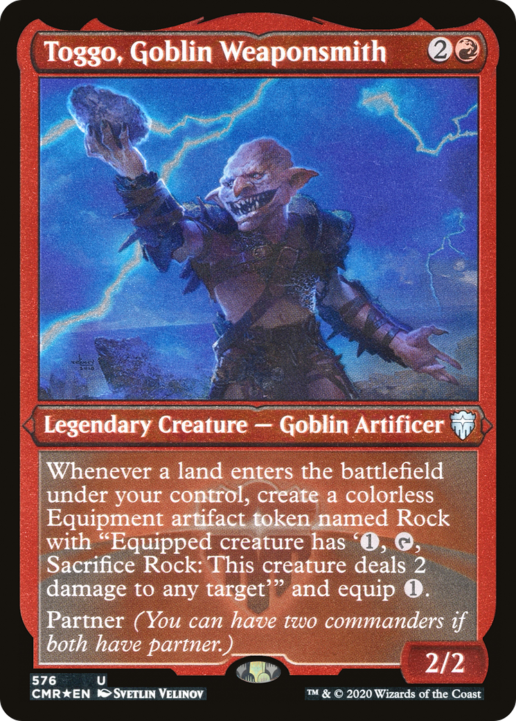 Toggo, Goblin Weaponsmith (Foil Etched) (CMR-576)  Foil