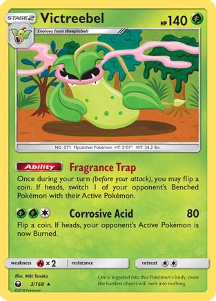 Victreebel - 3/168 - Holo Rare - Reverse Holo