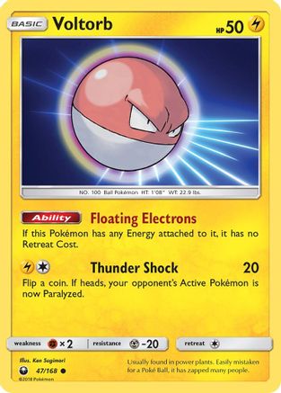 Voltorb - 47/168 - Common - Reverse Holo